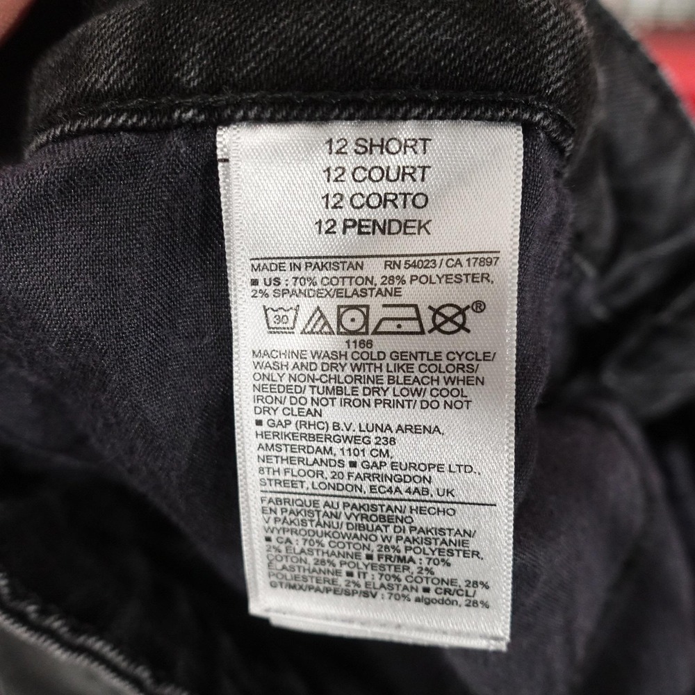 Old Navy Kicker Boot-Cut Jeans Womens 12 Short Black Stretch 34x28.5 Denim - Picture 9 of 10